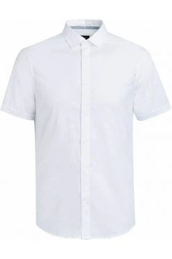 Armani Exchange Korte Mouwen Overhemden Short Sleeve Shirts White
