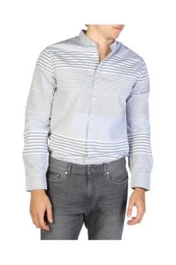 Armani Exchange Casual Overhemden Long Sleeve Shirt- 3ZZC63ZNDMZ Gray