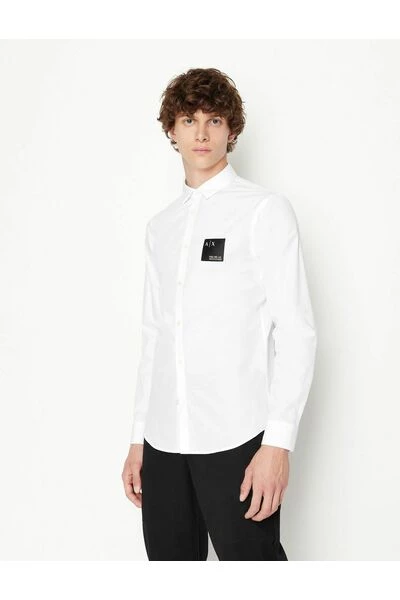 Armani Exchange Zakelijke Overhemden Formal Shirts White 2 Armani Exchange Zakelijke Overhemden Formal Shirts White - Afbeelding 2