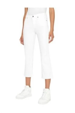 Armani Exchange Cropped Jeans Denim Pants 5 Pockets 3lyj62 Y1srz 1100 White