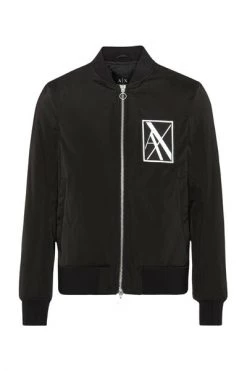 Armani Exchange Bomber Jackets Bomber Jacket With Scrubo Logo Black