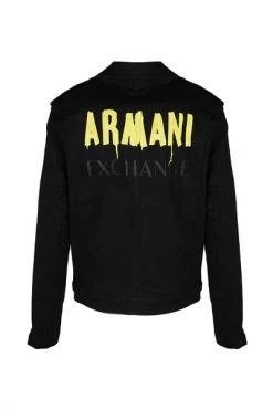 Armani Exchange Leren En Suède Jassen Jacket Black
