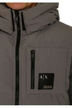 Armani Exchange Gewatteerde Jassen Down Coats Gray