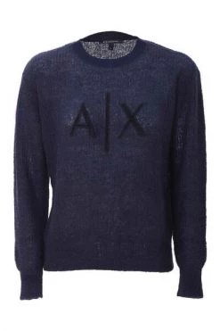 Armani Exchange Truien & Vesten Round-neck Knitwear Blue -Armani Exchange Verkoopwinkel 69424ac6c57c2cacf0e120a44b68e46e