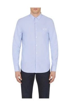 Armani Exchange Zakelijke Overhemden Formal Shirts Blue