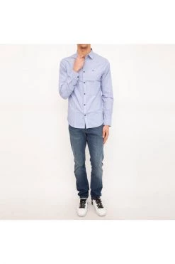 Armani Exchange Casual Overhemden Shirt Shirt Blue -Armani Exchange Verkoopwinkel 7b51c51db86df443b016315f94b512e2