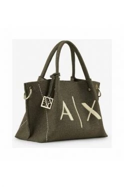 Armani Exchange Shoppers Tote Bags Brown