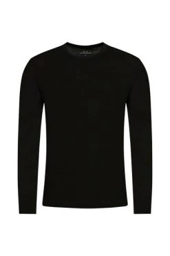 Armani Exchange Longsleeves Long Sleeve T -shirt Logo Strake Black