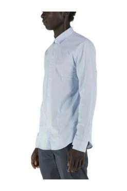 Armani Exchange Overhemden Shirt Blue -Armani Exchange Verkoopwinkel 9f118c5cf076dc240ca2ee9c10a85659