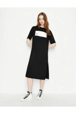 Armani Exchange Casual Jurken Midi Dresses Black