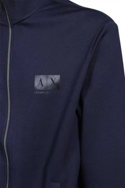 Armani Exchange Hoodies & Sweatvesten Zip Through Sweatshirt With Logo Blue