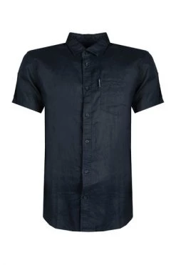 Armani Exchange Korte Mouwen Overhemden Shirt Blue -Armani Exchange Verkoopwinkel cfd13538bb1db746daadf19d8c514096