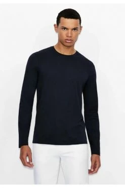 Armani Exchange Longsleeves Long Sleeve Tops Blue