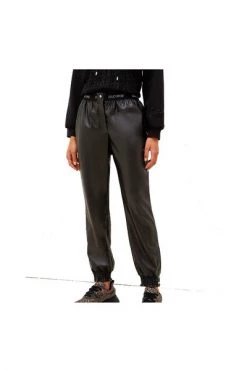 Armani Exchange Leren Broeken Trousers Black