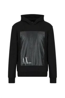 Armani Exchange Hoodies & Sweatvesten 3LZMJE ZJYAZ 1200 Hooded Sweatshirt Black