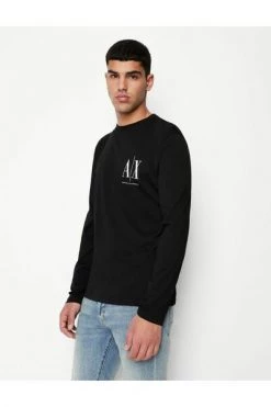 Armani Exchange Longsleeves Long Sleeve Tops Black